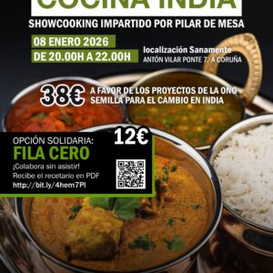Inscripción ‘Taller de cocina india’